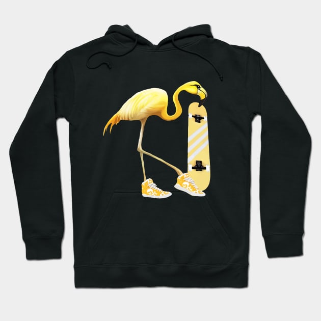 Flamingo yellow hoodie top